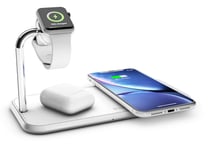 Zens Dual + Watch Charger Aluminium Wireless - Valkoinen