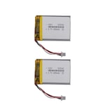 2pcs 3.7V 400mAh 1.48Wh Li Battery 303040 JST 3pin 1.0 Connector For GPS DashCam