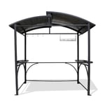 Abri pour barbecue - Aluminium et polycarbonate - Gris Anthracite  