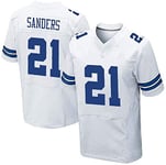 Hyzb Jersey Dallas Cowboy NO.21 Elite Edition Wear Broderie de Football for Hommes Sports T-Shirts Casual (Color : White, Size : XL)
