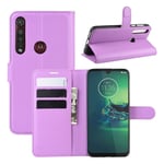 Motorola Classic Moto G8 Plus flip kuoret - Violetti