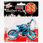 Grip and Tricks - Finger BMX Bleu Pack 1 avec 2 Roues de Mini Vélo Freestyle supplémentaires et 1 Outil pour Finger Bike - Jouet à Doigt 6 pièces dès 6 Ans