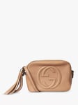 Pre-loved GUCCI Leather Camera Bag, Beige