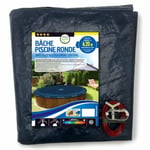 TERRE JARDIN - Bache Hivernage Piscine Hors Sol - Bâche Piscine Ronde 5,40 m, 140 g/m² - Bache Protection 4 Saisons, Anti-UV, Étanche - Filet d’Écoulement 35 x 35 cm - Cordon de Serrage, Tendeur