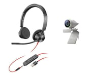 Poly Studio P5 - nettkamera - med Poly Blackwire 3325 Headset