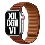 Nahkaremmi Apple Watch -kellolle 45mm 41mm 44mm 40mm Alkuperäinen Magneettinen Silmukka Linkki Ranneke iWatch Ultar2 49mm 9 8 7 6 SE 3 42mm Umber