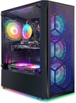 STGsivir-PC de Bureau de Jeu-Radeon RX 580 8Go, Intel i7 jusqu'à 3,9GHz, 16Go RAM, 512Go SSD, 600M WiFi, BT 5,0, RGB Fanx6, W10H64- Tour