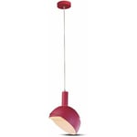 V-tac - Lustre led avec abat-jour en aluminium et douille E14 (Max 60W) Couleur Rose