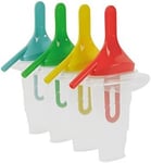 Set of 4 Popsicle Mold Ice Lolly Mould Lollies Home Made Ice cream Kitchen Gift