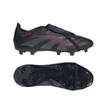 adidas Predator League Fold-over Tongue FG/AG Stealth Victory - Svart/Grå/Lucid Red, storlek 36