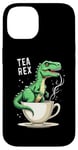 Coque pour iPhone 14 Tea Rex T-Rex Tea Lover Dinosaure Pun Blague