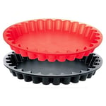 De Buyer 1920.28 Moule Moul'Flex Rouge Ronde Cannelée 28cm