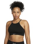 NIKE DV9966-010 W NK INDY SMLS RIB BRA Sweatshirt Women's BLACK/WHITE Size 2XL