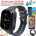 Montre Connectée Tactile Pour Enfant Fille Et Garçon,Appel Vidéo,Wifi,Téléphone 4g,Caméra Sos,Localisation,Cadeau Avec Boîte - Type Black