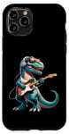 Coque pour iPhone 11 Pro Dinosaure Avec Guitare Pour Musicien Guitariste Guitare