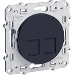 Schneider Electric - Odace, prise double RJ45 Anthracite, grade 3 (multimédia) cat. 6 stp, à vis (S540486)