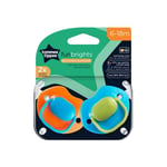 Tommee Tippee FunBrights Pacifiers Includes Steriliser Box 6-18m 2 Pack Baby