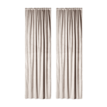 Åhléns Home Sammetsgardin SARA 140x250 cm, 2-pack Beige