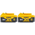 DeWalt Genuine DCB184 XR Lithium-Ion 5.0Ah Battery Twin Pack