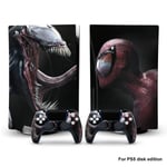 PS5dg-0013-Kapteeni Amerikka Iron Man Venom Vinyyli Ihotarra PS5 Disk Edition -konsoliin ja 2 ohjaimen tarrakansipelitarralle