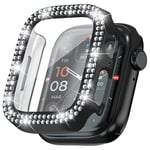 Heltäckande Skal Rhinestone Apple Watch Series 4-6 44mm svart