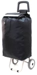 Large 2 Wheel Folding Lightweight Shopping Trolley Mobility Cart Case Bag Black