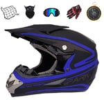 IURIMA Motorcycle Helmet,Fashion Youth ATV Motocross Dirt Bike BMX MX Downhill Off-Road Mountain Bike Helmet DOT Approved (Gloves, Goggles, Mask, 6 Piece Set) ((57-58) S)