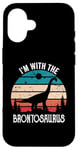 iPhone 16 I'm With The Dinosaur Brontosaurus, Dino Gifts For Kids Case