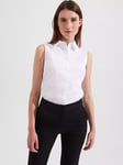 Hobbs Vic Plain Sleeveless Shirt, White