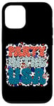 Coque pour iPhone 12/12 Pro Party In The USA Stars Symboles de paix