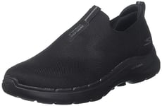 Skechers Homme Gowalk 6-Stretch Fit Slip-on Athletic Performance Walking Shoe Chaussure de Marche, Noir, 43 EU X-Large