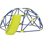 Costway - Dôme d'escalade Enfants avec Toboggan/Cage d'escalade avec Coussin en Tissu-Charge 180kg/Aire de Jeux Extérieure et Intérieure pour Garçons