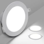 Aigostar Downlight LED Plafond encastré 12 W équivalent à halogène 113 W 1350 lm Lumière blanche froide 6500 K, Yeux de boeuf LED pour plafond intérieur, Ф145-155 mm, Pack 2 spots encastrés LED