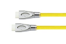 Python® Câble de Connexion HDMI Actif Haut débit avec Ethernet - Puce REDMERE - 4K2K / UHD/Ultra HD/Full HD - Conducteur en cuivre (OFC), Prise en Charge 3D, Triple Blindage, Nylon tressé - Jaune