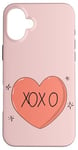 Coque pour iPhone 16 Plus T-shirt XOXO-Design (édition minimaliste)