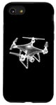 Coque pour iPhone SE (2020) / 7 / 8 Drone 3D Wireframe - Drone volant vintage amateur de pilote