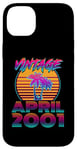 Coque pour iPhone 14 Plus 24 Years Old Retro Vintage Funny April 2001 24th Birthday