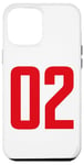 iPhone 12 Pro Max Number 02 in Red printed both sides Case