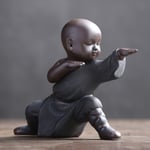 Mini Monk Ornament Buddha Staty Kung Fu Te Pet Zen Trädgård Te Bricka Figur Kung Fu Te Bricka Bil Hem Kontor Dekoration