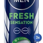 3x Nivea Déodorant Spray Homme 150 Ml. Frais Sensation 95784 Fabriqué en Italie