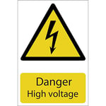 Draper 72237 "Danger High Voltage" Hazard Sign