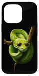 Coque pour iPhone 13 Pro Amoureux Drôles De Python D'arbre Vert, Serpents, Reptiles