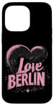 Coque pour iPhone 14 Pro Max Coeur rose I Love Berlin