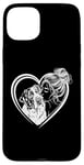 iPhone 15 Plus Saint Bernard Mom Dog Art Valentine's Day Heart Case