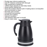 (Black)Electric Kettle 24V 1200ml Stainless Steel Fast Heating Hot Water Boiler