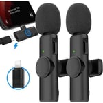 Micro Cravate sans Fil Professionnel pour Smartphone iPhone iPad, Mini Microphone 2.4GHz pour Tiktok Youtube Stream Facebook A86