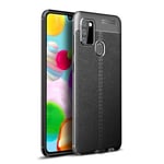 Samsung Galaxy A21s      Leather Texture Case    Black