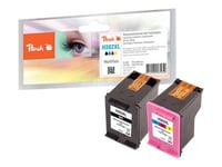 Peach Multi Pack - 2-Pack - Svart, Farge (Cyan, Magenta, Gul) - Kompatibel - Blekkpatron (Alternativ For: Hp 302Xl) - For Hp Deskjet 1110, 21Xx, 36Xx  Envy 45Xx  Officejet 38Xx, 46Xx, 52Xx