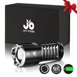 JAY-PARK Lampe Torche LED Ultra Puissante 500000 Lumens - Lampe Torche Rechargeable 3 Modes D'Éclairage Pour Promener Le Chien, Le Camping, Les Urgences