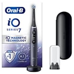 Oral-B iO7 Electric Toothbrushes For Adults, App Connected Handle, 1 Toothbrush Head & Travel Case, 5 Modes with Teeth Whitening, Black